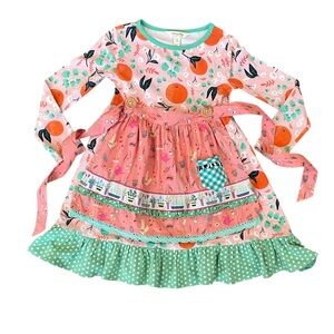 Matilda Jane Sweet Clementine Dress Size 4 GUC